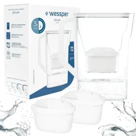dzbanek-filtrujacy-wessper-d3-slim-aquamax-27l-zestaw-3x-filtr-do-wody