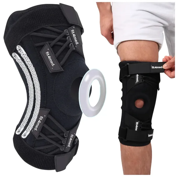 ORTEZA NA KOLANO KOLANA STABILIZATOR RZEPKI ODCIĄŻAJĄCA STAW KOLANOWY R.L
