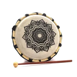 beben-szamanski-z-drewna-i-skory-mandala-z-paleczka-20-cm