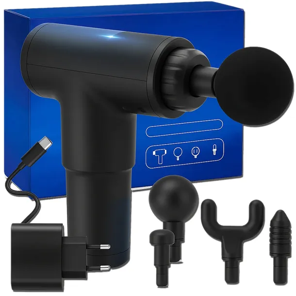 Pistolet do Masażu Masażer Pleców Ciała Szyi Stóp Mocny Massage Gun Pro
