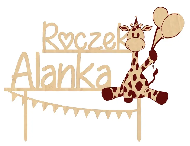 TOPPER TOPER NA TORT na ROCZEK PIERWSZE URODZINY 1