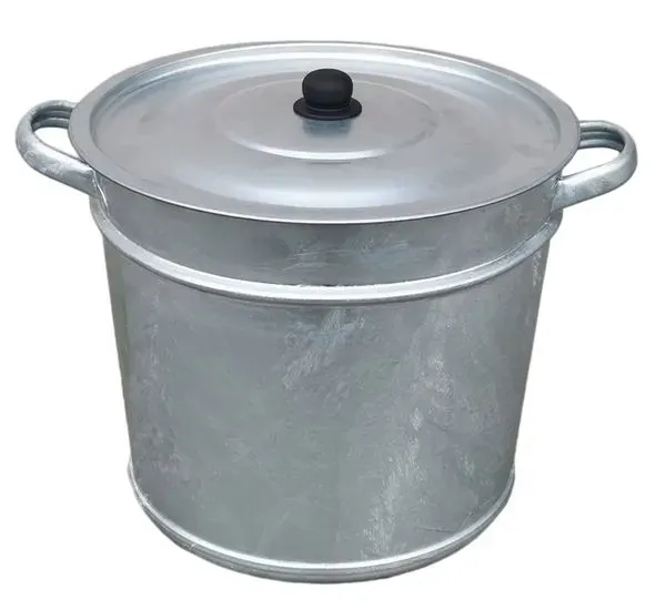 Kocioł stalowy ocynkowany 44cm pokrywa sitko garnek ocynk 50l