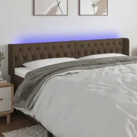 zaglowek-do-lozka-z-led-ciemnobrazowy-183x16x78-88cm-tkanina-lumarko-lu