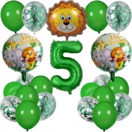 balony-zestaw-urodziny-5-lat-jungla-las-zwierzeta