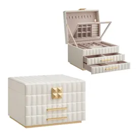 biala-szkatulka-na-bizuterie-organizer-z-lustrem-2-szuflady-wyjmowane-tacki