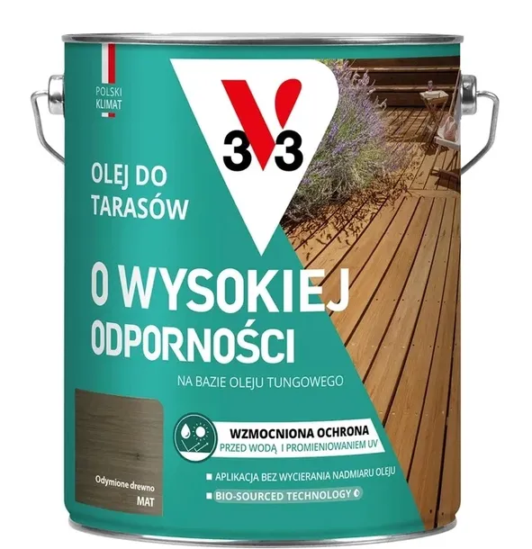 V33 Olej do tarasów drewno odymione 4,5L