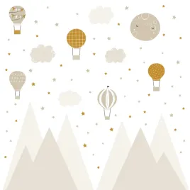 naklejki-na-sciane-dla-dzieci-bezowe-gory-gwiazdy-balony-chmurki-zestaw