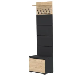 garderoba-60x30d1n1-4pan-szafka-na-buty-wieszak-panele-czarny-dab-olejowany