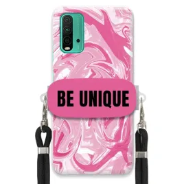 etui-do-xiaomi-redmi-9-power-case-uchywt-sznurek-czarny-roz-marmur-unique