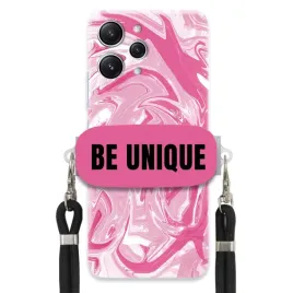 etui-do-xiaomi-redmi-12-4g-case-uchywt-sznurek-czarny-roz-marmur-unique