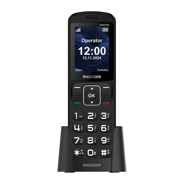 Telefon komórkowy dla Seniora MAXCOM Desk MM34D 4G Duże Klawisze Głośny