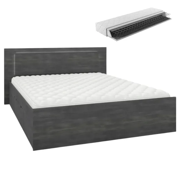 Łóżko sypialniane FABIO 160x200 z materacem FANTASY stylowe PRODUCENT PL