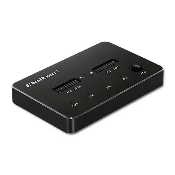 qoltec-stacja-dokujaca-dyskow-2x-ssd-m-2-sata-interfejs-dysku-twardego-sata-m-2-stan-nowy
