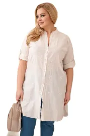 bezowa-koszula-damska-plus-size-bawelniana-z-haftem