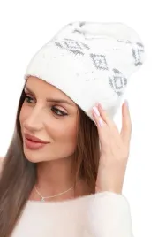 czapka-damska-zimowa-welniana-z-geometrycznym-wzorem-k434-bialy-szary