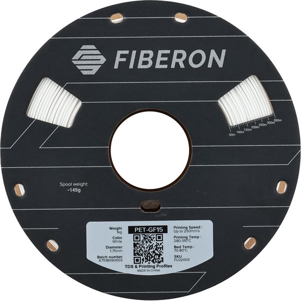 Polymaker Fiberon PET-GF15 White 1.75mm 1kg