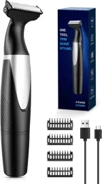 czarny-meski-trymer-do-brody-z-podwojnym-bezpiecznym-ostrzem