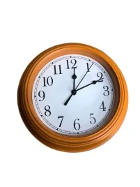 stylowy-zegar-scienny-w-pomaranczowej-ramie-klasyczny-design