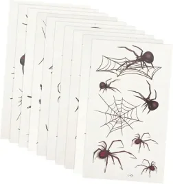 9x-tatuaze-wodne-zmywalne-z-motywem-pajakow-na-halloween