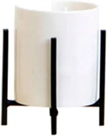 biala-ceramiczna-doniczka-czarna-podstwka-14x10cm-do-domu-ogrodu-tarasu