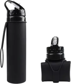 skladana-butelka-silikonowa-bidon-na-wode-600ml-czarna