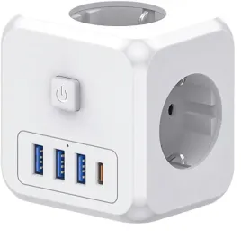 kostka-gniazdo-rozdzielacz-ladowarka-3x-usb-a-1x-usb-c-4000w-16a-5v-biala