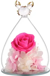 wieczna-roza-w-szkle-na-prezent-szklana-figurka-kwiatek-i-znak-zodiaku-rak