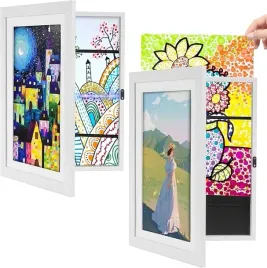 2x-rozkladana-ramka-na-zdjecia-rysunki-a4-dla-dzieci-otwor-przedni-biala