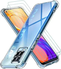 etui-do-realme-8-pro-ochronne-silikonowe-bezbarwne-3x-szklo-hartowane-9h