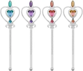 4x-rozdzka-ksiezniczki-32cm-srebrna-z-kamykiem-w-ksztalcie-serca-dla-dzieci