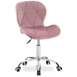 fotel-obrotowy-krzeslo-biurowe-rozowe-ergonomiczne-welur-chrom-na-kolkach