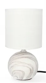 lampa-stolowa-dekoracja-glamour-ceramiczna-z-kloszem-lampka-nocna-biala