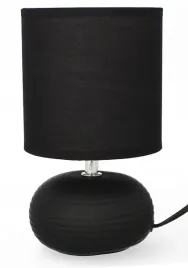 lampa-stolowa-dekoracja-glamour-ceramiczna-z-kloszem-lampka-nocna-czarna