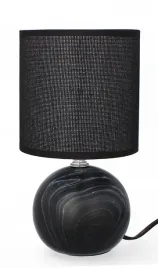 lampa-stolowa-dekoracja-glamour-ceramiczna-z-kloszem-lampka-nocna-czarna