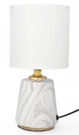 lampa-stolowa-dekoracja-glamour-ceramiczna-z-kloszem-lampka-nocna-biala