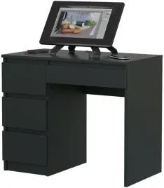 biurko-komputerowe-4-szuflady-90cm-pojemne-lewe-czarne-czarny
