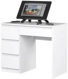 biurko-komputerowe-4-szuflady-90cm-pojemne-lewe-biale-bialy