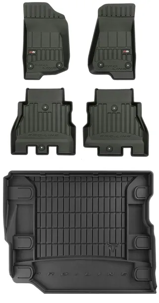 ZESTAW 3D dywaniki gumowe mata Jeep Wrangler JL od 2018-