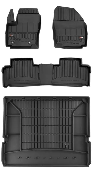 ZESTAW 3D dywaniki gumowe mata Ford S-max Mk1 2006-2015 7os st.31cm
