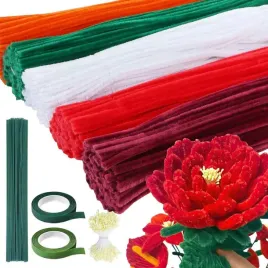 druciki-florystyczne-tworzenie-dekoracji-diy-czerwony-bialy-zielony-500-szt
