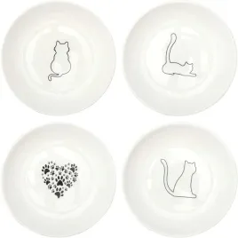 ceramiczne-miski-dla-kota-plaskie-na-jedzenie-wode-biale-zestaw-4-sztuki