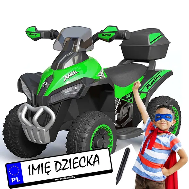QUAD NA AKUMULATOR DLA DZIECI LED DŹWIĘKI