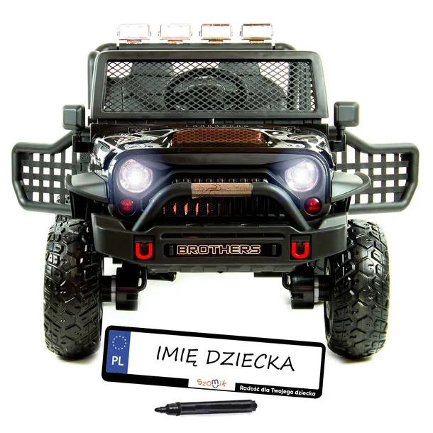 Auto na akumulator dla dzieci terenowe 4x4 EVA Skóra Pilot 2.4 G Tablice