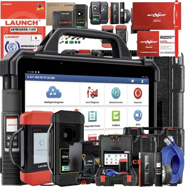 LAUNCH X431PAD VII ELITE + XPROG3 + TSGUN V. 2026 flash klucze tpms FULL !