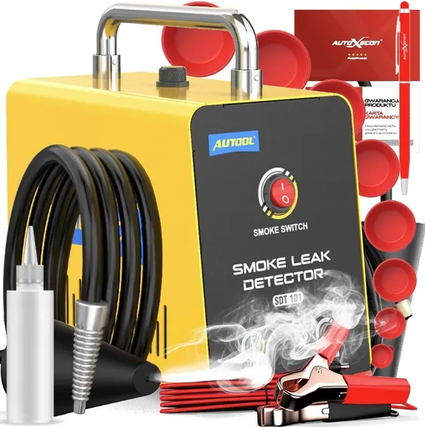 AUTOOL SDT101 TESTER SZCZELNOŚCI GENERATOR DYMU+STOŻEK+zestaw KORKÓW GRATIS