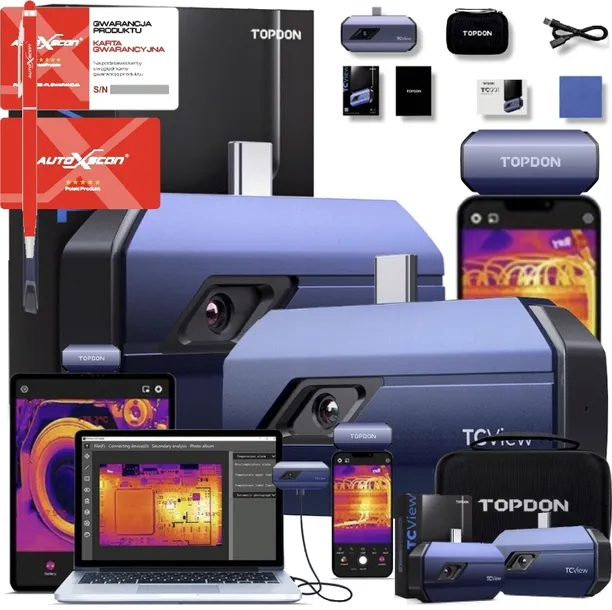 Kamera termowizyjna USB-C Termowizja TOPDON TC001 IR256x192 Android JPOLSKI