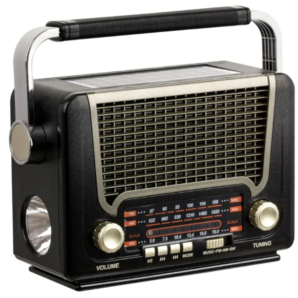 Radio Awaryjne Solarne AM FM z ładowarką USB BLUETOOTH POWERBANK