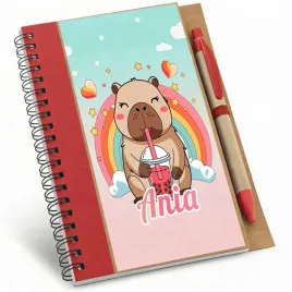 notatnik-notes-z-imieniem-do-szkoly-dla-dziecka-kapibara-capibara-cappy
