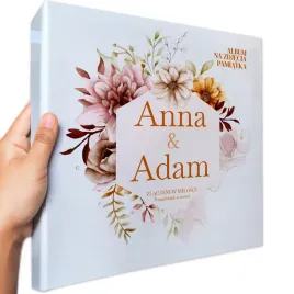 album-na-zdjecia-pamiatka-slubu-wesela-pastelowe-kwiaty-roza-prezent-imie-2