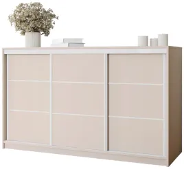 bezowa-komoda-przesuwna-z-szufladami-160-cm-vita-z-drazkiem-do-sypialni